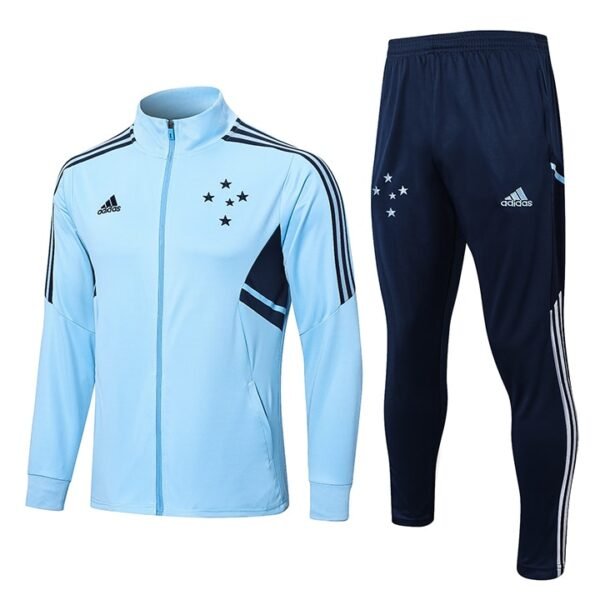 A595# 2223 long zipper Cruzeiro light blue training kit S-XXL