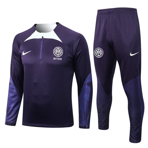 A579 # 2223 half  zipper inter-milan light purple kit S-XXL