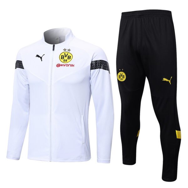 A612# 2223 long zipper Dortmund white kit S-XXL