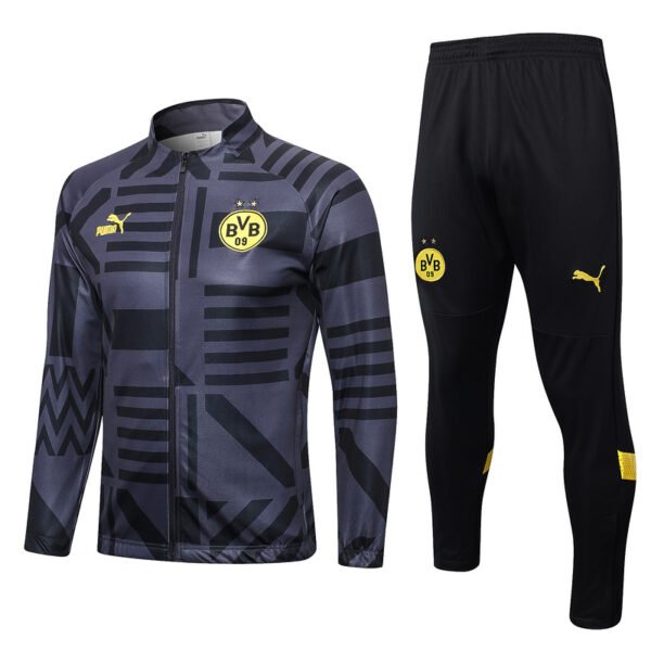 A625# 2223 long zipper Dortmund black grey with ink kit S-XXL