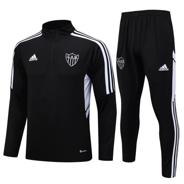 B674# 2324 Atletico Mineiro half zipper  black S-XXL