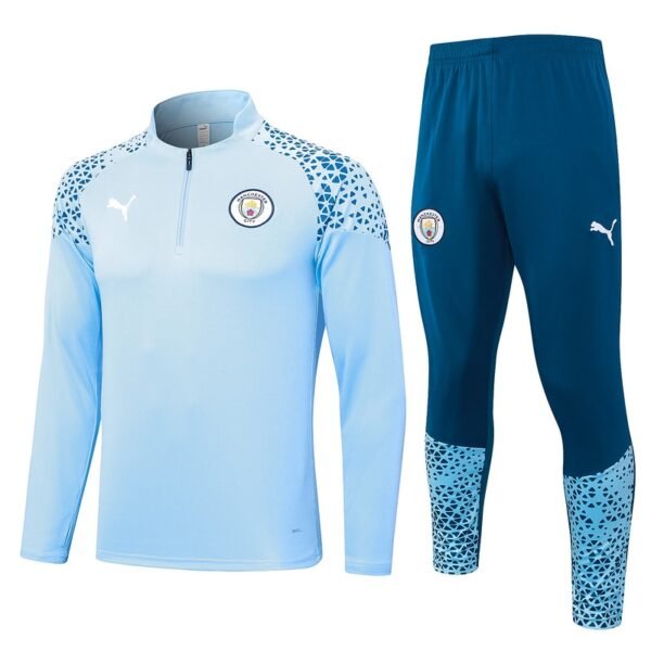 B704 2324 half zipper  manchester city light blue kit S-XXL