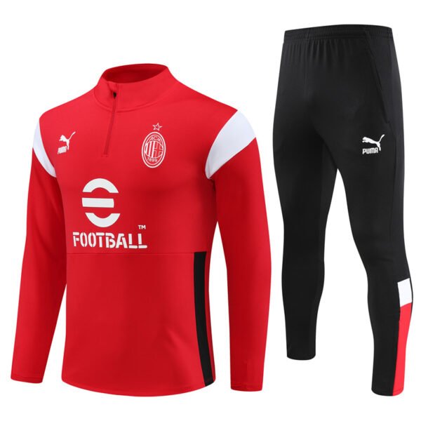 2324 Half zipper AC Milan red kit S-XXL